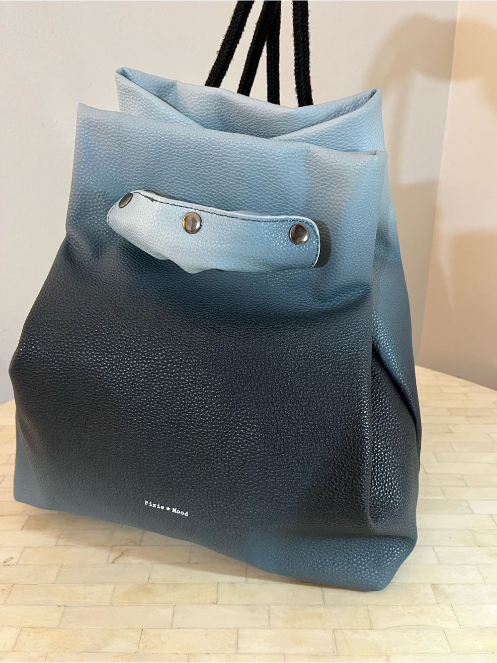 Pixie Mood Madison 3 in 1 Convertible Ombre Blue Vegan Leather Backbag